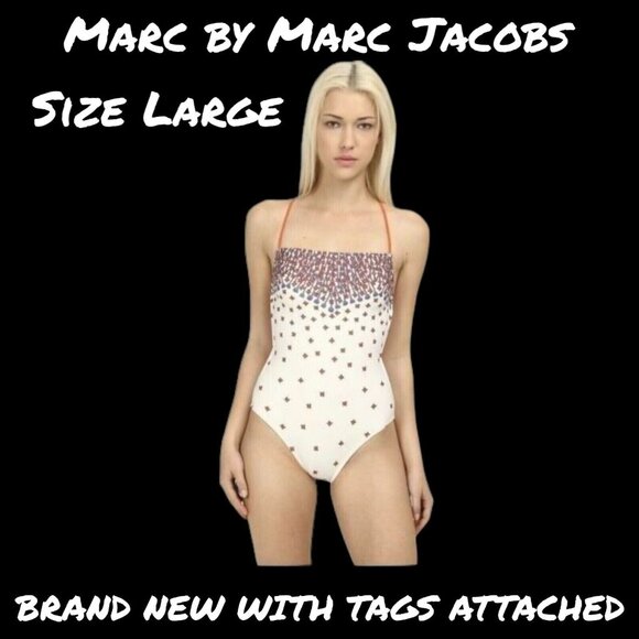 Marc by Marc Jacobs Swimsuit One piece Chrissie's Criss Cross Back Large New NWT - Picture 1 of 3